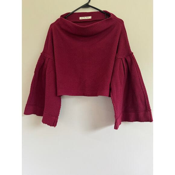 We the Free bunny tee with boat neck and bell sleeves, oversized - Picture 1 of 7